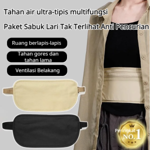 Tas Pinggang Lari Stealth Tipis Multifungsi Anti Air Anti Maling Pas di Tubuh Tidak Bergoyang Ringan Tahan Lama