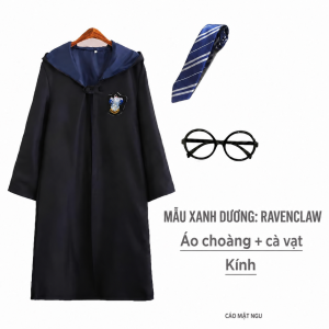 Áo choàng Harry Potter Hogwarts cho trẻ em và người lớn hoá trang Halloween Áo choàng tốt nghiệp
