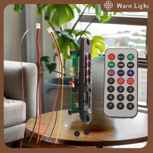 Warm Light 1 Set 12V Wireless Bluetooth 5.0 120W Amplifier MP3 Player Decoder Board Car Audio USB TF FM Radio Recording Call For Speaker