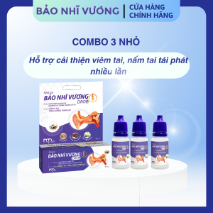 Combo 3 Nhỏ tai Bảo Nhĩ Vương Drop - Hỗ trợ giảm viêm tai giữa nấm tai lâu ngày