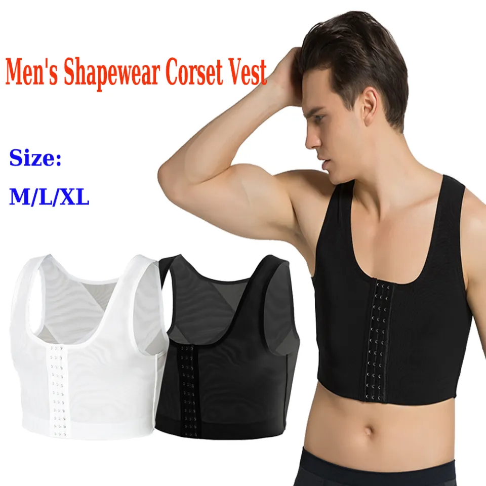 Men Control Chest Shapers Bra Posture Corrector Bra; Back Corrector Back  Support Compression Vest 