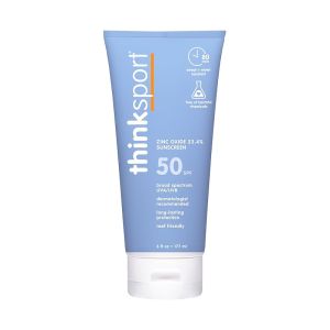 Thinksport SPF 50+ Mineral Sunscreen 3 Oz Safe Natural Sunblock for Sports & Active Use Water Resistant Reef Safe Sunscreen Broad Spectrum UVA/UVB Sun Screen for Sun Protection