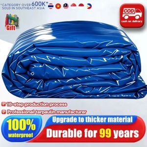 Premium Canvas Canopy 6ft 8ft 9ft 10ft 12ft Kaki Tarpaulin Blue Orange Kanvas Khemah Pasar Kolam Ikan Tutup Kereta Lori Atap Canopy Tent Sidewall Cover Kanvas Biru Oren Kanopi Khemah Kolam Pernutup Kembes canvas waterproof