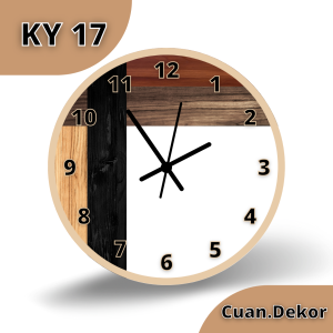 Jam Dinding Kayu Kamar Minimalis Scandinavian Aesthetic