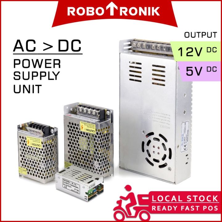 [AC DC] Power Supply Unit DC (12V 5V) Motor Servo LED Strip Peltier ...