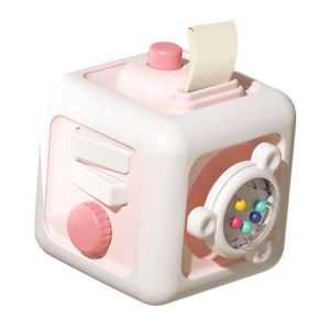 TSEVD Educational Early Education Activity Cube Fine Motor Toy Plastic Practice Skills Drawer Cube Educational Gift Drawer Switches Montessori Sensory Toy Toddler Gift