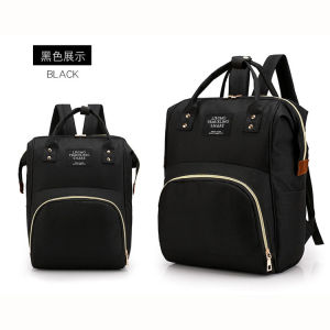 กระเป๋าถือกระเป๋าสำหรับคุณแม่กระเป๋าสะพายใส่ผ้าอ้อมแฟชั่นอเนกประสงค์กระเป๋าใส่ขวดนมกระเป๋าเครื่องใช้ทารกไนล่อนความจุขนาดใหญ่