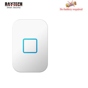 [No Need Battery]Wireless Doorbell DB09 Self Powered 60 Tones 5 Volumes White Door Bell 2 Receiver With 1 Button Waterproof 150M Range Smart Door Chime For Home/Office