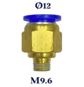 (Combo 5 cái) Đầu nối ống khí nén ren ngoài - Đầu nối nhanh phi 12 ren 9.6 13 17 21 - Đầu nối hơi ren ngoài Ống 12mm