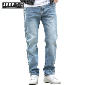 JEEP SPIRIT 1941 ESTD Herren Straight Loose Loose Jeans All-Match Casual Outdoor Business