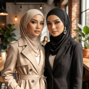 SALOMONER Polyester Instant Cap Hijab Elastic Soft Inner Cap Plain Hidden Zipper Underscarf Prayer