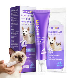 HICC PET Pet Teeth Cleaning Gel Breath Freshener Relieve Gum Redness Soothes Inflammation Dog Dental Care Toothpaste Alternative For All Pet 60ml