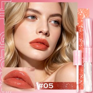 DW 2in1 Lip Gloss & Lip Oil 24h Lasting Duo Lipstick 2ml+2ml