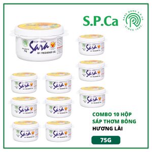 Combo 10 sáp thơm Sara 75g khử mùi tỏa hương nhanh lưu hương từ 10 đến 12 ngày (hình bông) - SPCa000081