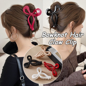 Bowknot Shape Hair Claw Clip | Fashion Large Hair Claw For Women Thick Hair Daily Wear Accessory