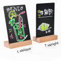 Blackboard display board, price plate DIY handwritten small blackboard restaurant menu signboard, blackboard food price list Black Board With Wooden Stand  MENU MESSAGE BLACKBOARD. 