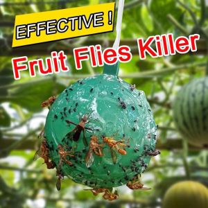 Hanging Fly Trap Ball Pest Repeller Hanging On Tree Waterproof Sunscreen Sticky Trap Fly Catcher Outdoor Garden Tool
