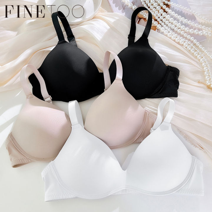 FINETOO Plus Size Smooth Sexy Bra Women's Seamless Underwear Adjustable  Shoulder Straps Push Up Bra Light Color Lingerie Summer 34-42