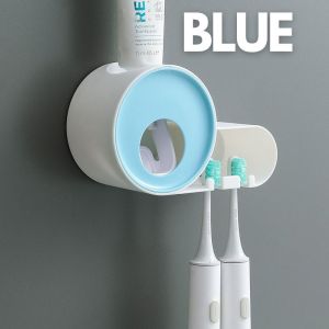 Toothbrush Holder and Toothpaste Dispenser come with No Drilling Wall Mount Adhesive