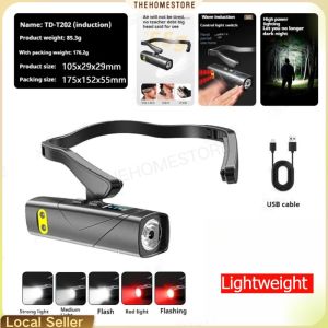 Induction Headlamp 20.5Hour Lightweight Headlight Portable Flashlight Waterproof Fishing Riding Running Light Torch
