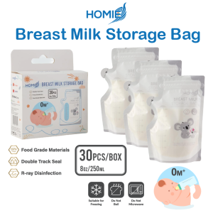 HOMIE Breast Milk Storage Bag (250ml / 8oz per bag) 30pcs per box / Disposable Milks Bags / BPA free