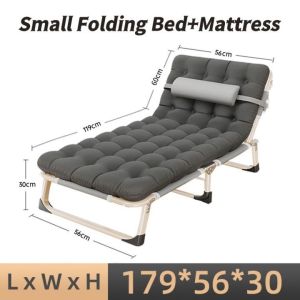 Original Folding Bed portable bed Single Bed with foam heavy duty Reclining Chair Oxford Cloth 300kg Load-bearing Outdoor Foldable Bed Office Nap Bed camping bed folding chair