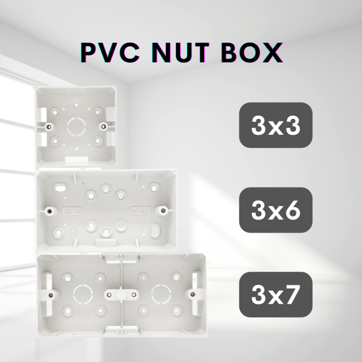 PVC Surface Type Nut Box / Electrical Use Switch Box / Conceal Type