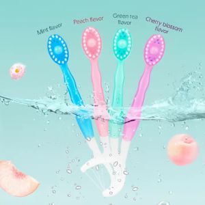 แปรงฟันแบบใช้แล้วทิ้งขนาดเล็ก Aimery เป็นแปรงฟันสำหรับเดินทางและเป็นสิ่งจำเป็นสำหรับการเดินทาง แปรงฟันแบบใช้แล้วทิ้งขนาดเล็กบรรจุแยกกัน ด้านหลังของเม็ดระเบิดเป็นที่ขูดลิ้น