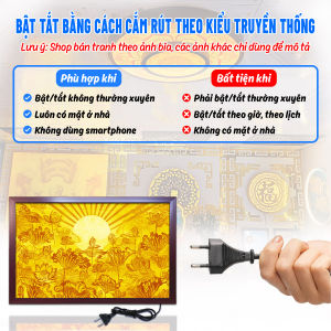 Đèn Hào Quang Trúc Chỉ In Ngang Hoa Sen Trang Trí Phòng Thờ Bàn Thờ Treo Tường TC-TN-78
