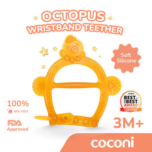 COCONI Octopus Wristband Teether With Case | Mainan Gelang Gigit Bayi Anak Dapat Kotak