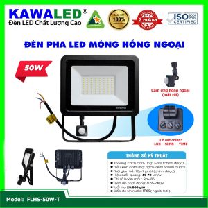 Đèn pha led cảm ứng hồng ngoại thông minh tự động bật – tắt đèn khi có người di chuyển trong vùng cảm ứng FLHS 20W/30W/50W