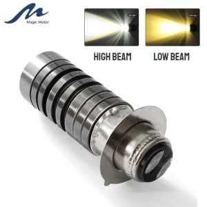 [In stock] 1PCS LED light for motorcycle T19 P15D H4 H6 1209 73SMD headlight DC12V-60V 8000LM white+yellow two-color super bright