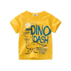 2024 Kids Boys Clothes 100% Cotton Short Sleeve T-Shirts Dinosaur Cartoon for 1 2 3 4 5 6 7 8 Years Children Clothes Kids Summer Clothing