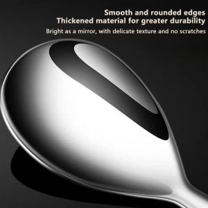 Stainless Steel Special Thick Rice Spoon 304 Non-Stick Cooking Utensil Home Use Rice Serving Spoon Rice Fork Kitchen Tool PhIeo