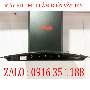 Máy hút mùi gắn tường kính cong Taiyo - Thương hiệu Nhật Bảntích hợp cảm biến chạm và cảm biến vẫy tay siêu nhậy