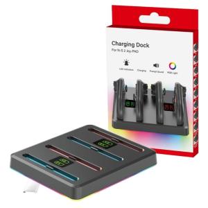 Colorful Controller Stand Holder With Eye Catching Light Display for NS2 Featuring Antislip Design Fast Charging