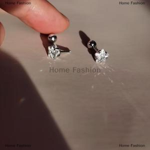 [COD] Home Fashion 316L Stainless Steel Helix Star Earrings Women 1pc Trend Zircon Lobe Rook Cartilage Ear Jewelry Body Accessories