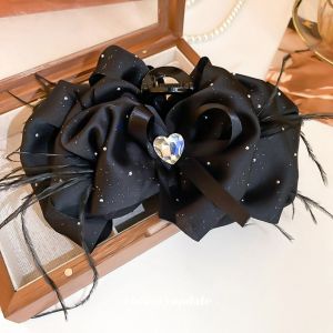 Korean Fashion Bow Feather HairClip Elegant Hairpin Women Hair Clip Hair Accessories for Girls
