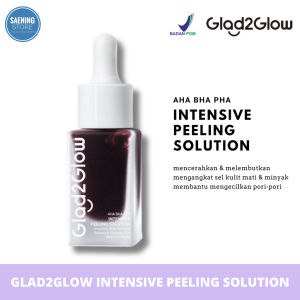 Glad2Glow Peeling Solution 15mI AHA BHA PHA INTENSIVE Wajah Mencerahkan serum membantu mencerahkanbright clean glowing melembutkan meratakantekstur kulit
