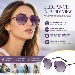 Polarized Photochromic Sunglasses for Women Two Tone Big Frame Eyewear Outdoor Shades