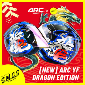 ARC Helmet YF Dragon Red Blue [NEW] Sirim Certified Naga Helmet ARC Limited Edition ARC RITZ YF1 Design TOPI YF DRAGON ARC YF HELMET