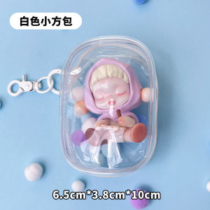 Anime Doll Display Keychain Box Pouch Wallet Keychain Pouch Transparent Blind Waterproof Box