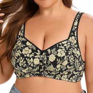 Full Cotton Bra Plus Size Bra 40-52 Cup C D E Push Up Wireless Seamless Bra Woman Sport Bras Big Size Lingerie 內衣無鋼圈