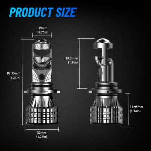 Novsight A500 N92 A Pair (2pcs) 120W / A pair 22000LM H4 H7 H11 H16 9012 9005 HB3 9006 HB4 high/low beam high beam LED headlight bulbs for Car white Color 6500k LED headlight kit