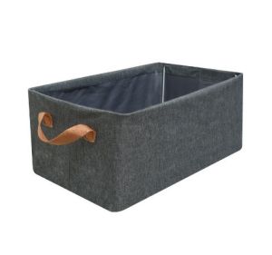 Foldable Cloth Storage Box with Steel Frame – Cationic Fabric Organizer with Handles