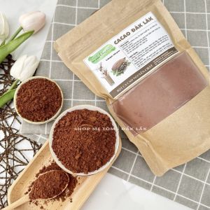1KG Bột Cacao nguyên chất 100% Daklak loại 1 (dạng túi lon pet ) bột ca cao Đắk Lắk nhà làm không đường thơm ngon SUNNYFOODVN