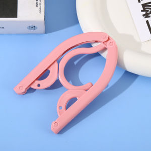 Folding clothes rack bold indoor multifunctional wall hanging travel plastic clothes rack wholesale travel portable five-hole clothes rack.