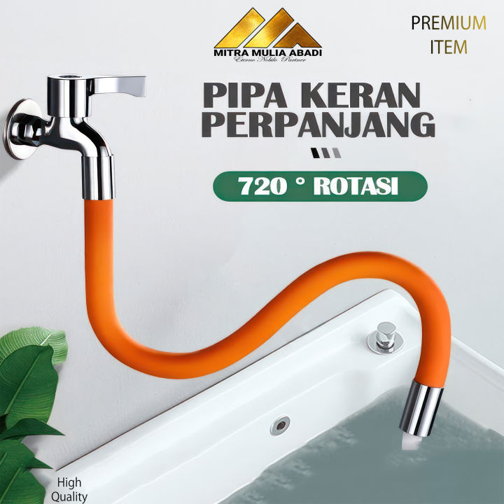 Selang Air Flexibel Ekstensi Cm Sambungan Kran Air Flexibel Orange Lazada Indonesia