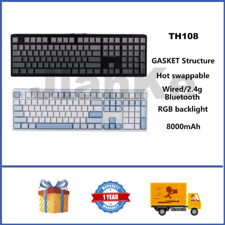 EPOMAKER TH108 Wireless Mechanical Keyboard 100% Hot swappable RGB ...