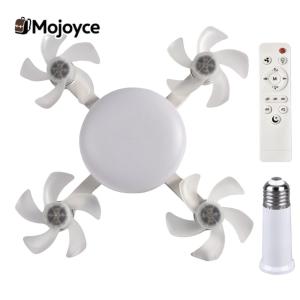 พัดลมไร้สายไฟฟ้าพร้อม LED Lantern 3 Gears Universal Dimming Drone Fan E27 Silent Peiler Drone Fan สำหรับบ้านกลางแจ้ง